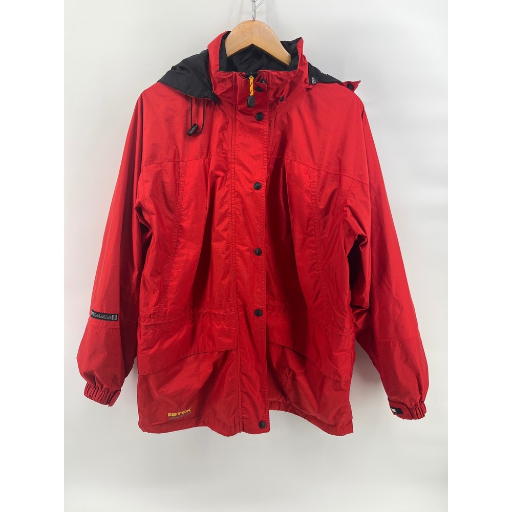 EBTEK Eddie Bauer Mens Red Gore-Tex Ripstop Parka Jacket Vintage 90s Large